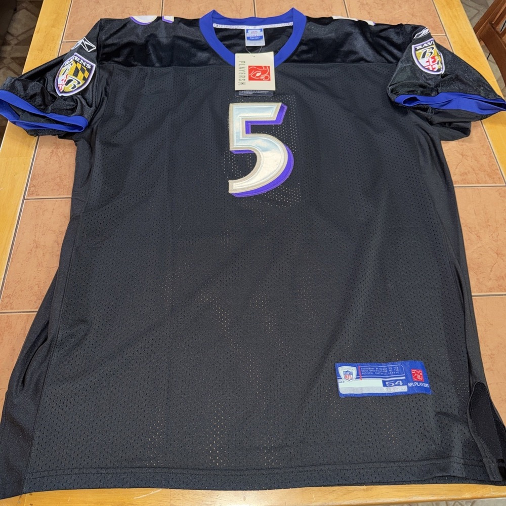Joe Flacco Baltimore Ravens Jersey Mens Sz 54 Black #5 Reebok NFL‎ Football NWT